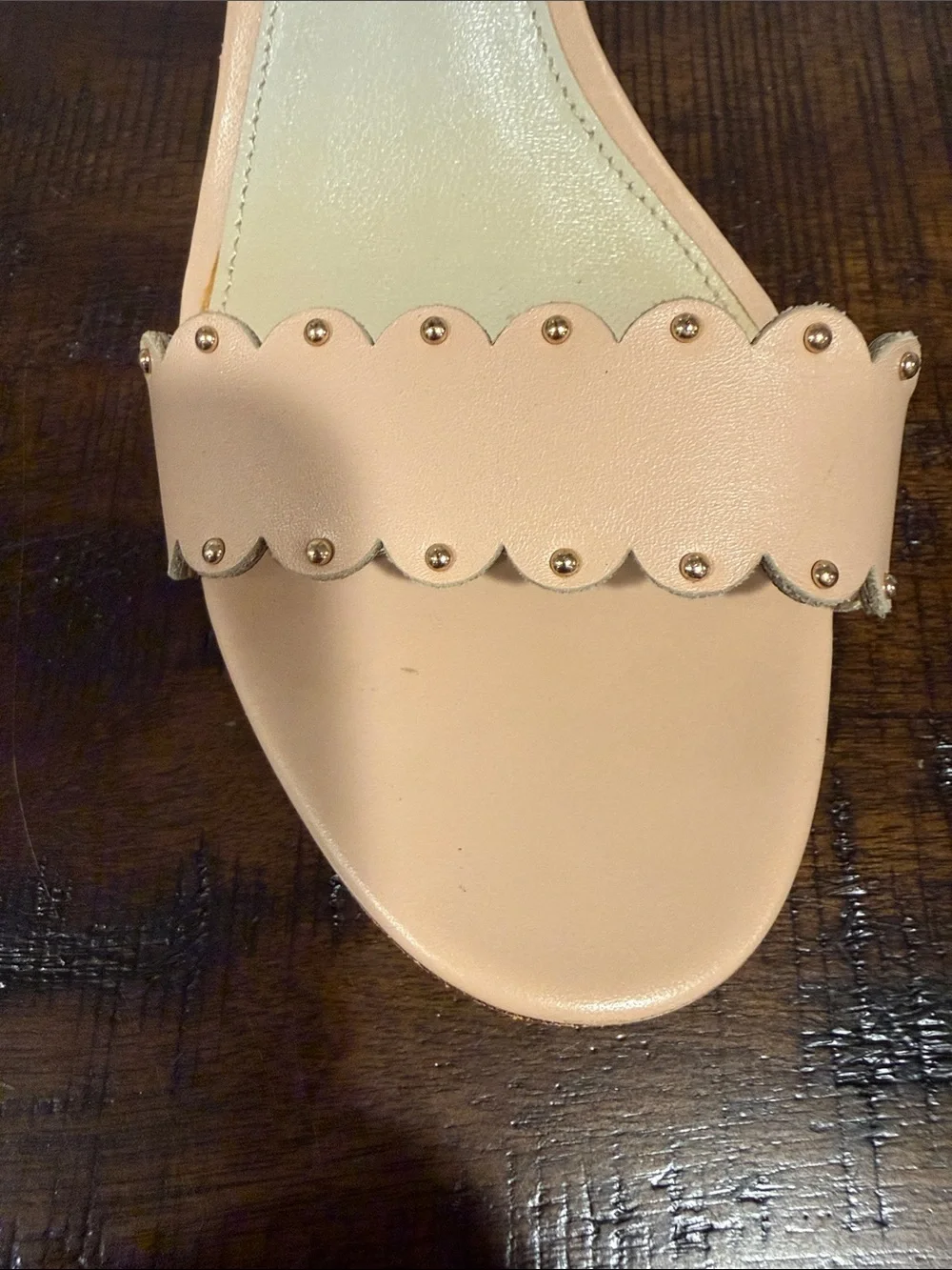 Women's Coach Monica Scalloped Leather Heels 8 Shoes